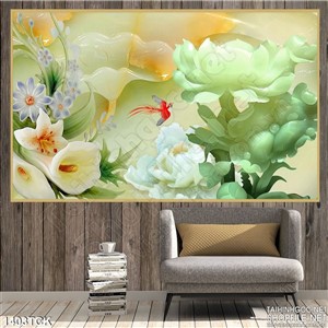 Hoa sen 3D ngọc Hoa sen 3D ngọc