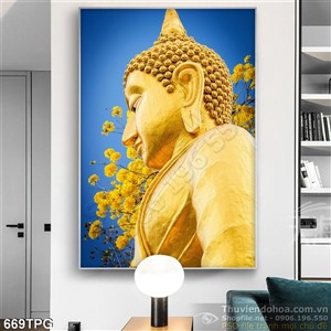 Tranh Phật bằng vàng đẹp