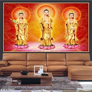 Tranh Phật Tổ và Quan Âm