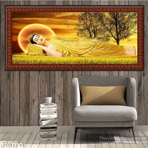 Tranh Tượng Phật nằm độc đáo