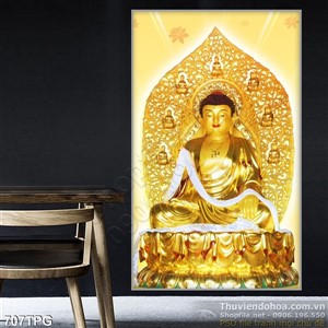 Tranh Phật Giáo bằng tượng vàng