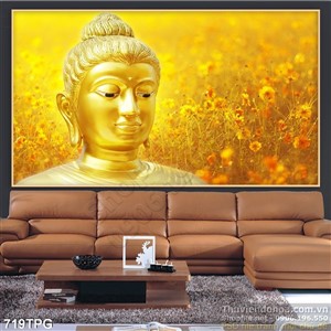 Tranh Đức Phật trên nền vàng