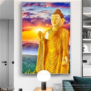 Tranh Đức Phật Tổ bằng vàng