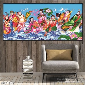 Tranh Hội Thượng Phật Bồ Tát, Bát Tiên