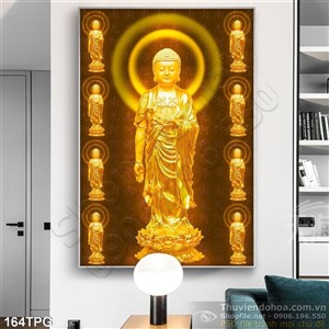 Tranh tượng Phật bằng vàng