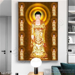 Tranh Tượng Phật bằng vàng