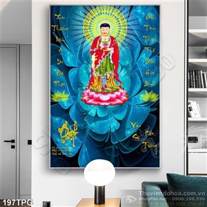 Tranh phật Tổ in lịch trang trí