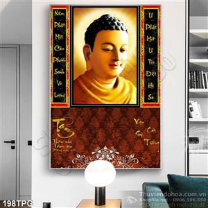 Tranh phật Tổ in lịch trang trí