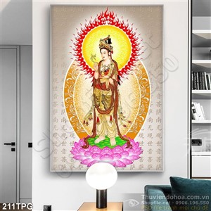 Tranh phật Quan Âm trang trí treo tường