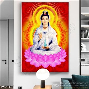 Tranh phật Quan Âm in lịch