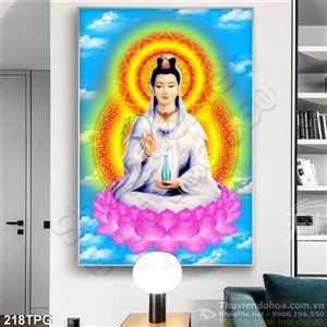 Tranh phật Quan Âm trang trí treo tường