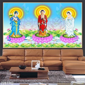 Tranh phật Tổ và Phật Quan Âm