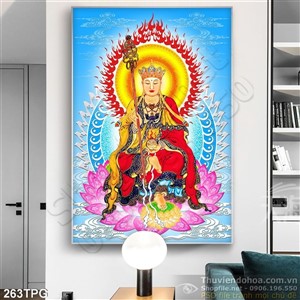 Tranh phật Tâm Tạng hoa sen