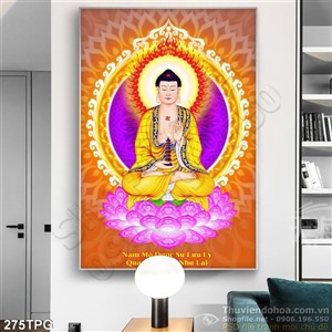 Tranh phật Tổ in lịch trang trí