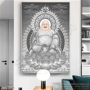 Tranh phật Di Lặc in lịch đẹp