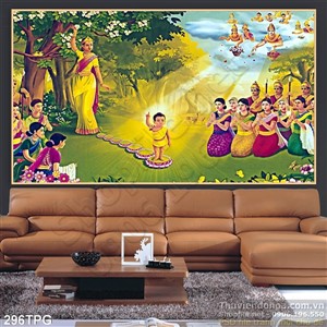 Tranh phật giáo lễ Phật Đản