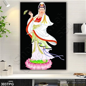 Tranh phật Quan Âm treo tường