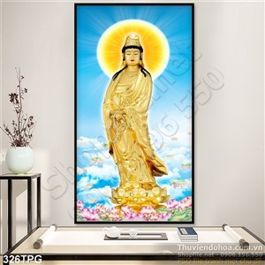 Tranh tượng Quan Âm trang trí đẹp