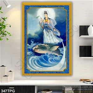 Tranh phật Quan Âm treo tường đẹp