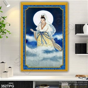 Tranh phật Bò tát trên sóng