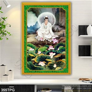 Tranh phật giáo Quan Âm  treo tường đẹp