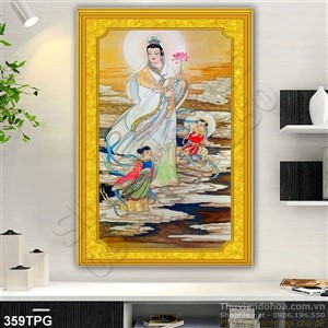 Tranh phật Quan Âm Bồ Tát đẹp