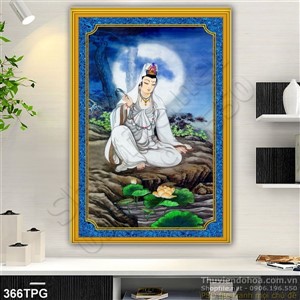 Tranh phật giáo Quan Âm đẹp
