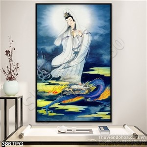 Tranh phật Quan Âm trên biển