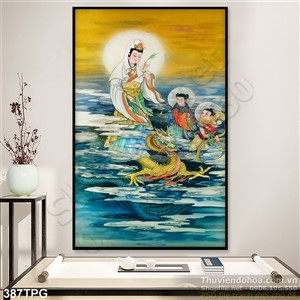 Tranh phật Quan Âm in lịch đẹp