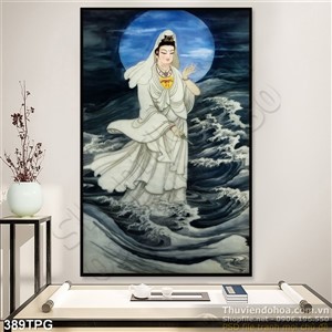 Tranh phật Bồ Tát trên biển
