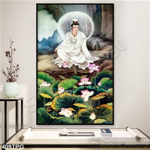 Tranh phật Quan Âm Bồ Tát trang trí đẹp