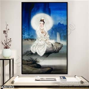 Tranh phật Quan Âm trang trí tường