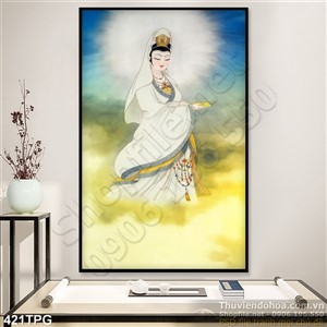 Tranh phật Quan Âm in lịch đẹp