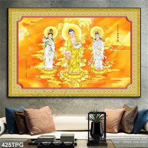 Tranh phật Tổ và Quan Âm Bồ Tát