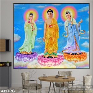Tranh phật Quan Âm và Phật tổ