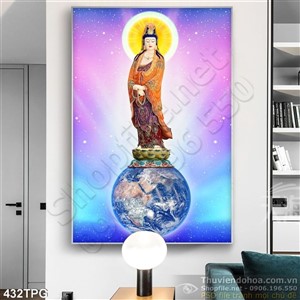 Tranh Tượng phật Quan Âm