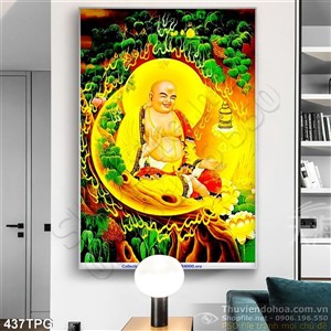 Tranh phật Di Lặc treo tường