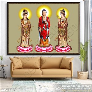 Tranh các tượng Phật treo tường