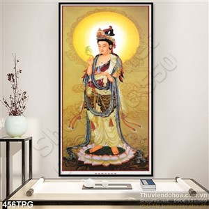 Tranh phật Quan Âm đẹp độc đáo