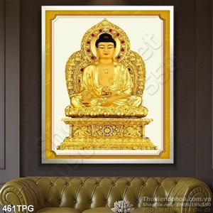 Tranh tượng Phật bằng vàng