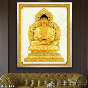 Tranh Tượng Phật bằng vàng