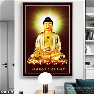 Tranh phật giáo in lịch đẹp