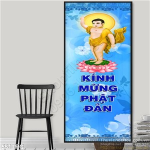 Tranh phật giáo mừng lễ phật Đản