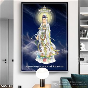 Tranh phật Quan Âm Bồ Tát treo tường