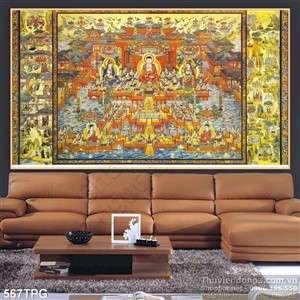 Tranh phật giáo điêu khắc treo tường đẹp