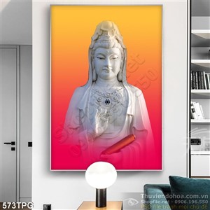 Tranh Tượng phật Quan Âm