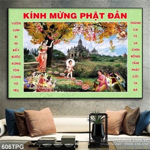 Tranh phật giáo mừng lễ phật Đản