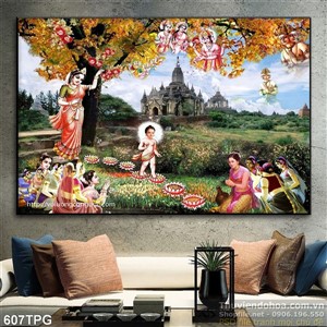 Tranh phật giáo vườn lâm tỳ ni