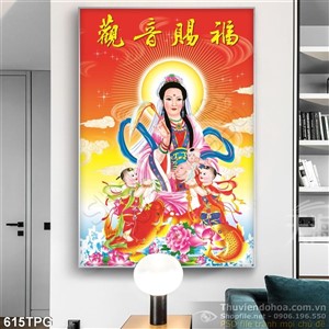 Tranh Quan Âm in lịch