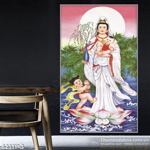 Tranh Phật Quan Âm treo tường đẹp
